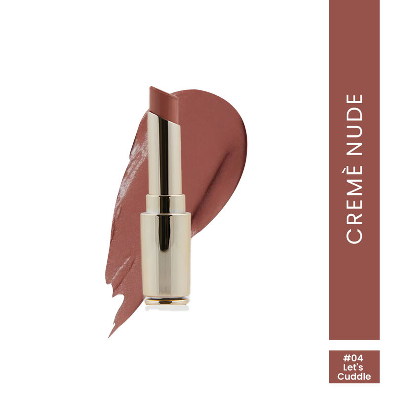 Charmacy Milano Flattering Nude Lipstick - 4 Lets Cuddle - Creamy , Hydrating & Jojoba Oil Enriched