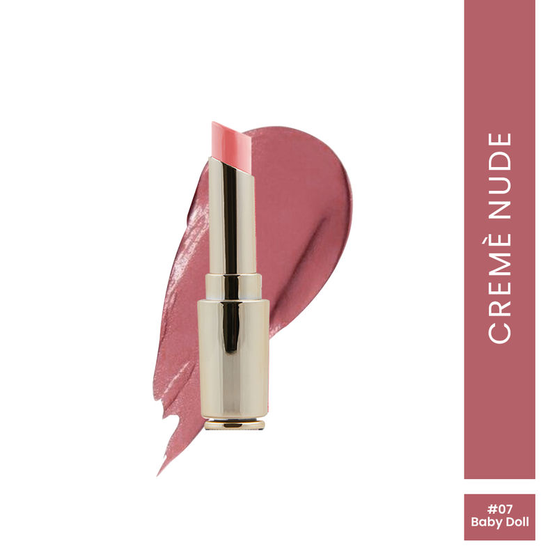 Charmacy Milano Flattering Nude Lipstick - 7 Baby Doll - Creamy , Hydrating & Jojoba Oil Enriched