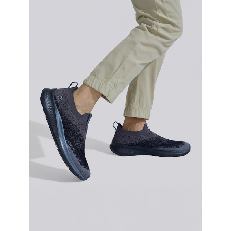 Neeman's Men Blend Knit Slip Ons Grey Shoes (UK 8)