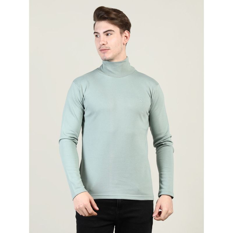 Chkokko Men Winter Wear Cotton High Neck Full Sleeves T-Shirt (S)
