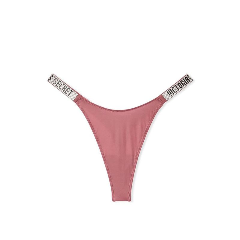 Victoria's Secret Very Sexy Shine Strap Thong Panty Mauve (L)