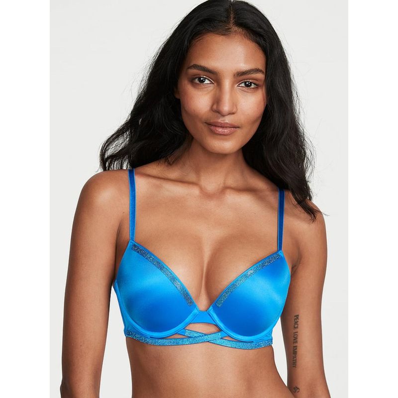 Victoria's Secret Very Sexy Shine Cradle Push-Up Bra Blue (38B)
