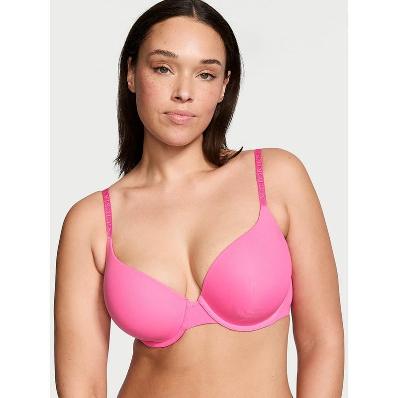Victoria's Secret The T-Shirt Perfect Shape Smooth Micro-Rib Bra Pink (36DD)
