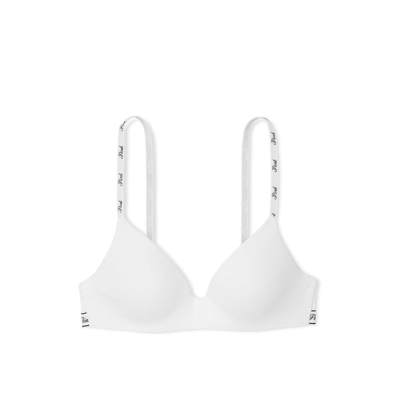 Victoria's Secret PINK Wear Everywhere Lightly Lined Wireless T-shirt Bra White (34A)