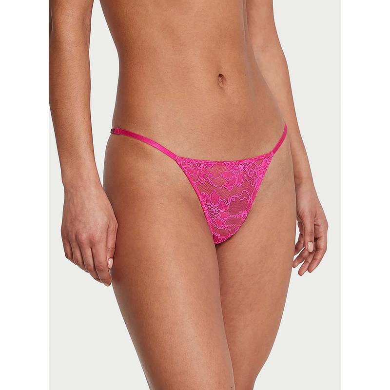 Victoria's Secret Pink Shine Strap Lace V-String Panty (S)