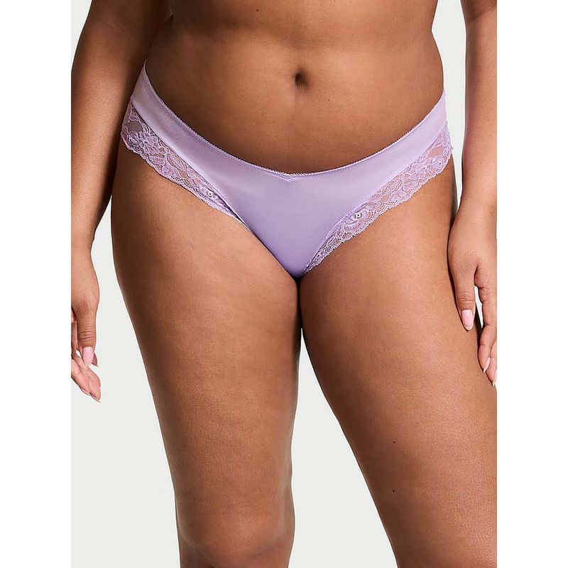 Victoria's Secret Lace-Trim High-Leg Cheeky Panty (L)