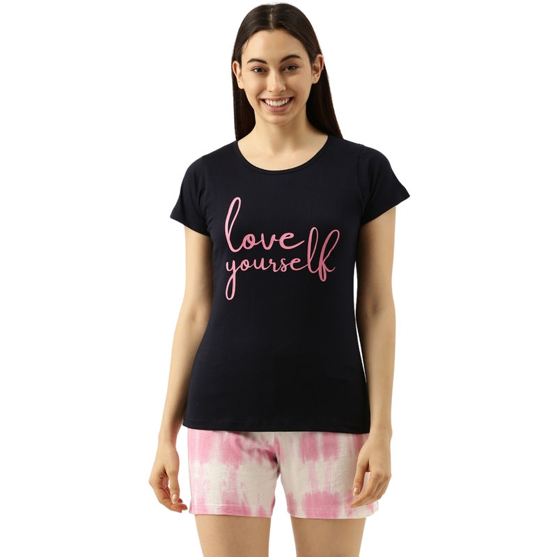 Clt.s Women Tshirt & Shorts Blue Buy Clt.s Women Tshirt & Shorts