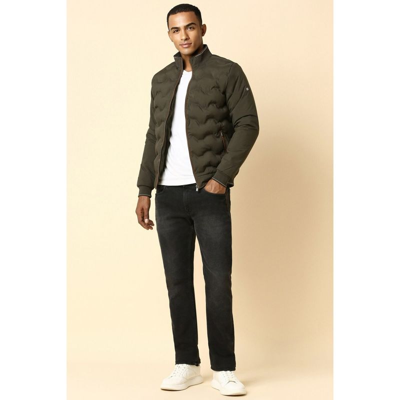 Allen Solly Men Brown Solid Full Sleeves Casual Jacket (M)