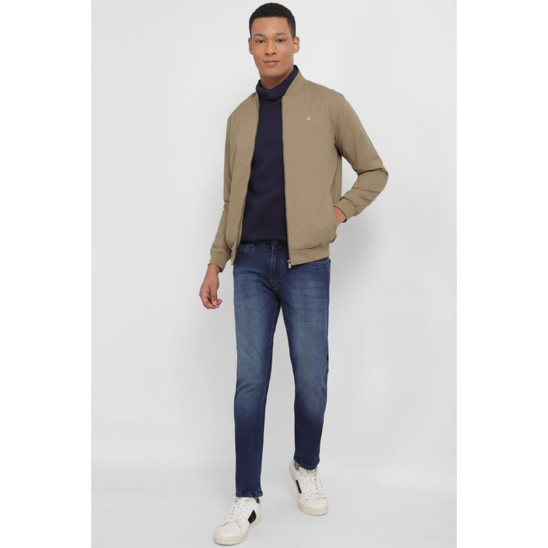 Allen Solly Men Brown Solid Full Sleeves Casual Jacket (2XL)