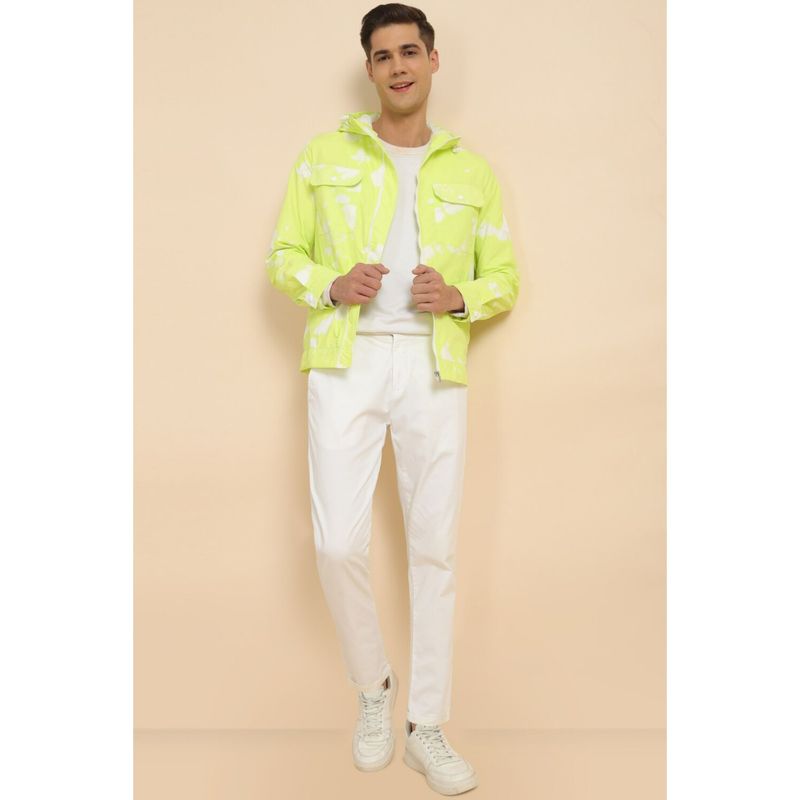 Allen Solly Men Green Print Full Sleeves Casual Jacket (XL)