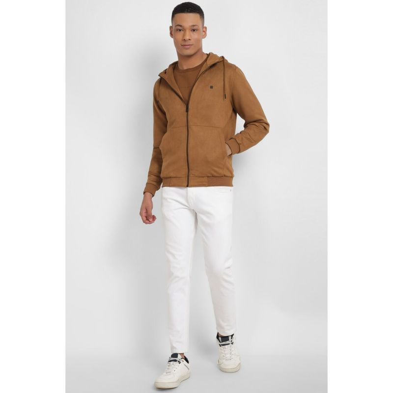 Allen Solly Men Brown Solid Full Sleeves Casual Jacket (S)