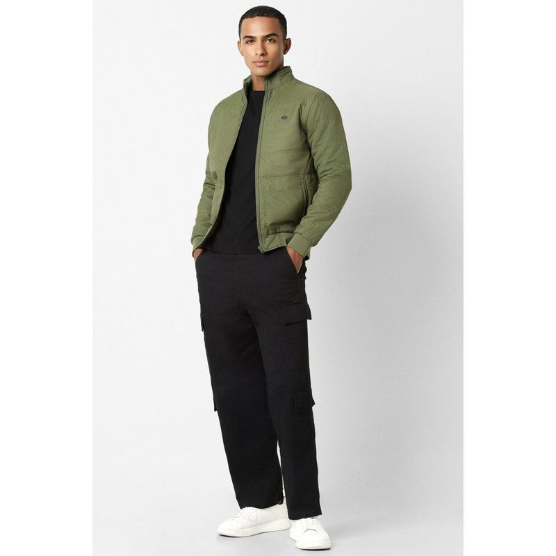 Peter England Men Green Solid Casual Jacket (XL)