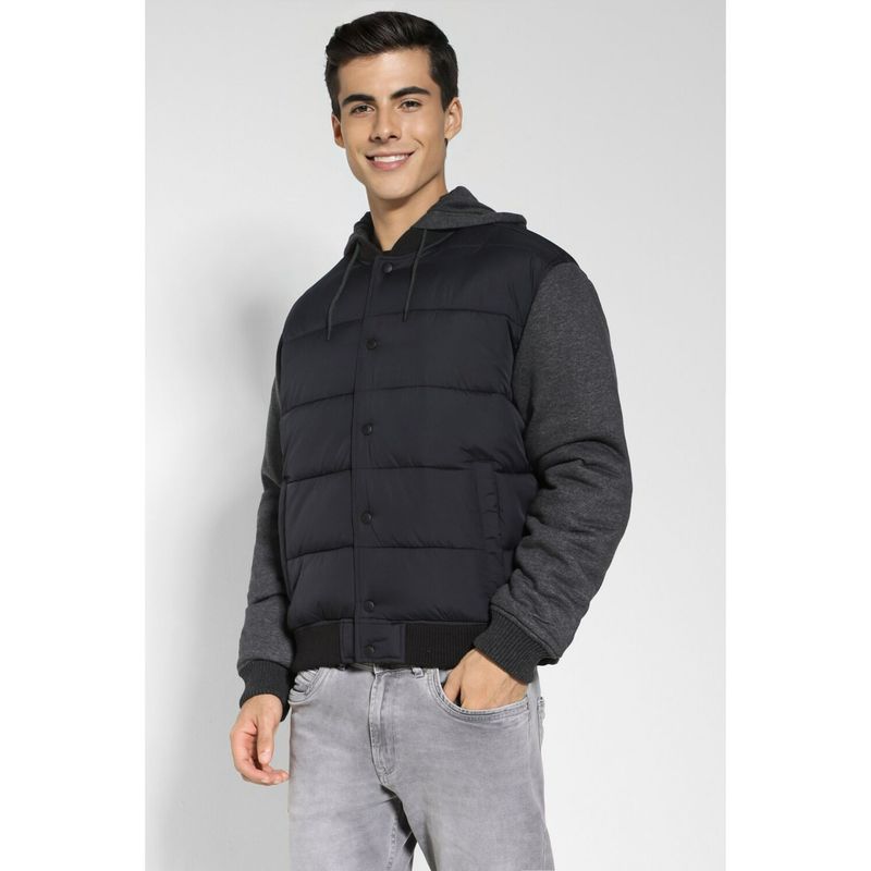 American Eagle Men Black Bomber Puffer Jacket (S)