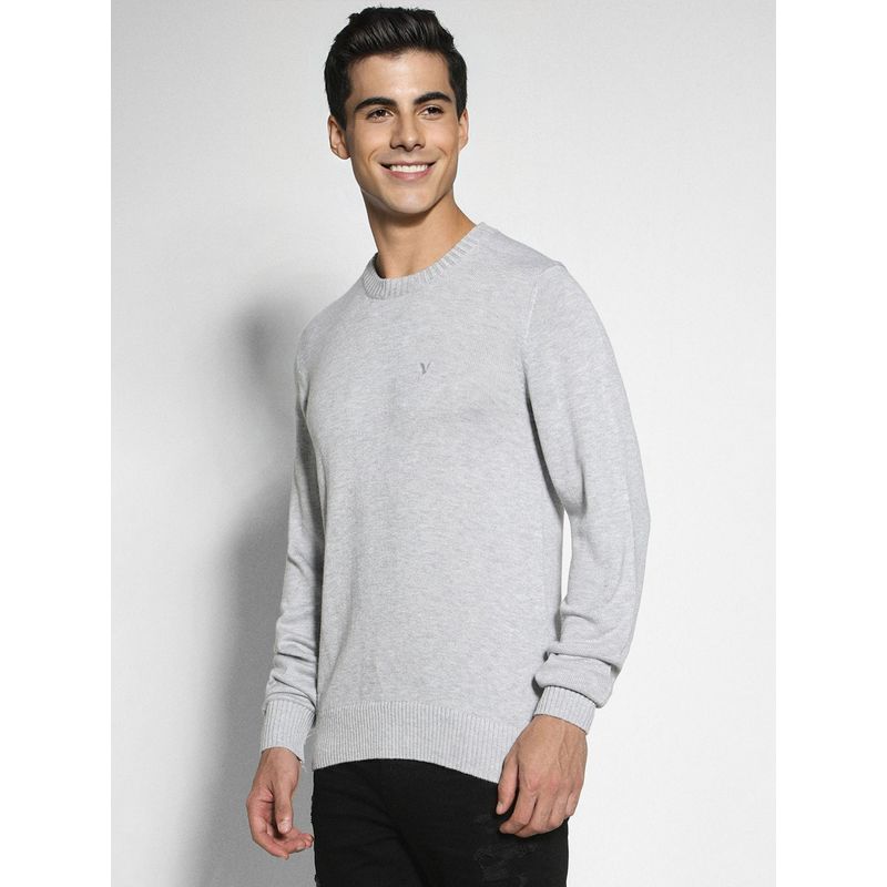American Eagle Men Grey Super Soft Crew Neck Sweater (S)