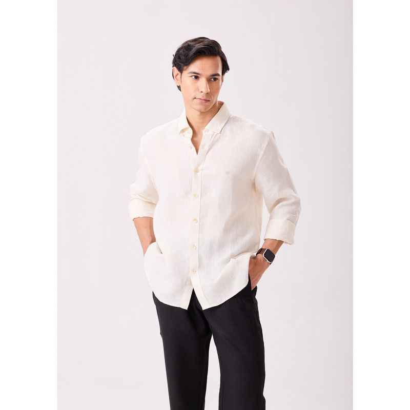 MH&Y Luxe Linen Off White Shirt (40)