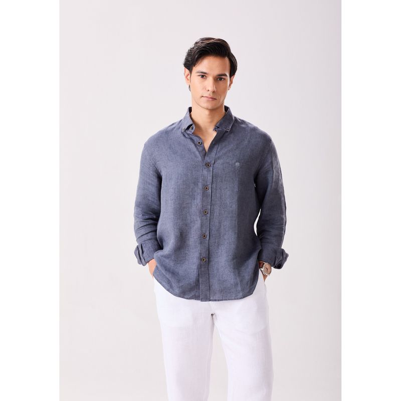 MH&Y Luxe Linen Indigo Shirt (40)