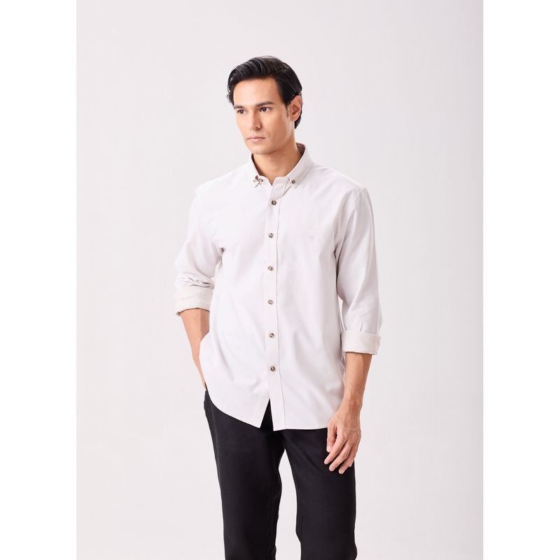 MH&Y Button Down Brushed Ivory Shirt (38)