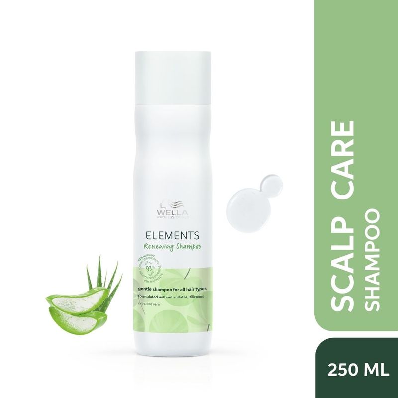 Wella Professionals Elements Renewing Shampoo -Aloe vera(ZeroSulfates-DermatologicallyTested)