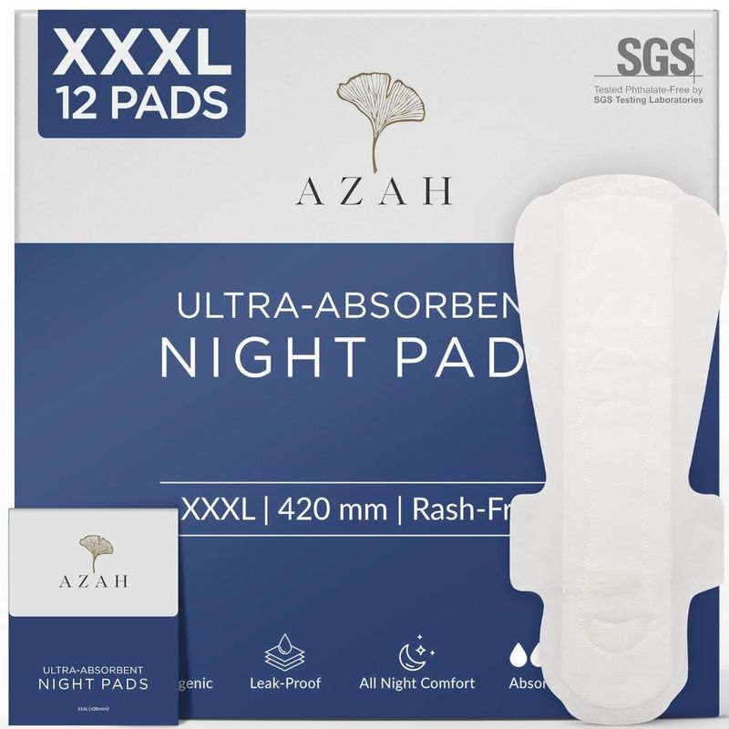 Azah Ultra Soft Organic Sanitary Pads Xxxl Size