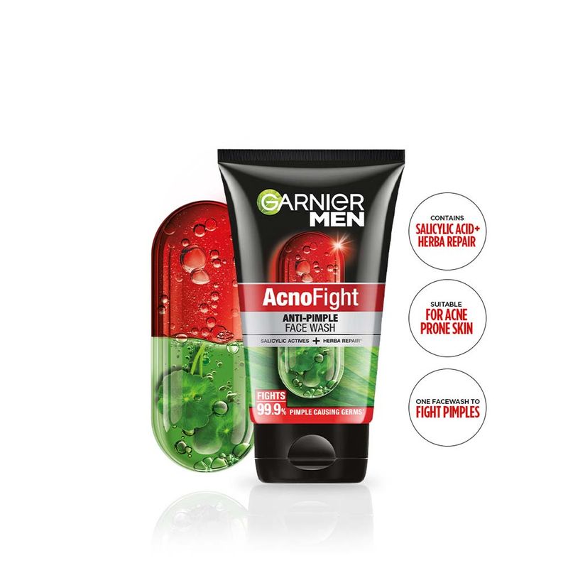 Garnier Men AcnoFight Anti Pimple Face Wash, , Anti Pimple Face Wash with Salicylic Acid
