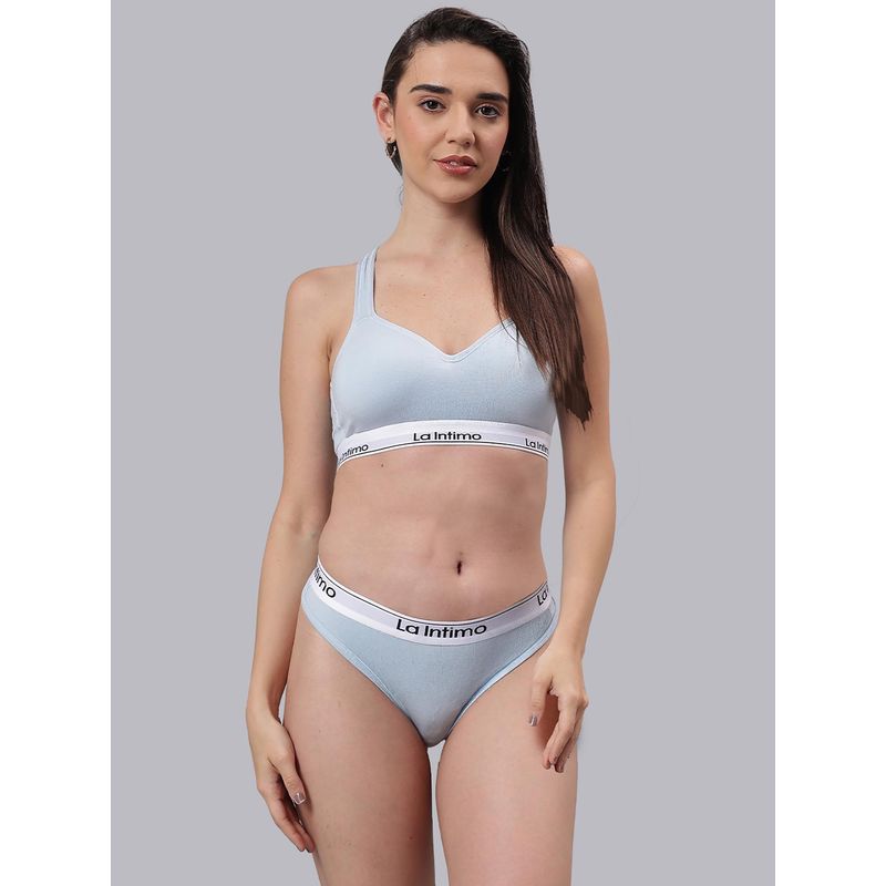 La Intimo Deep Secret Blue Bra with Panty (XS)