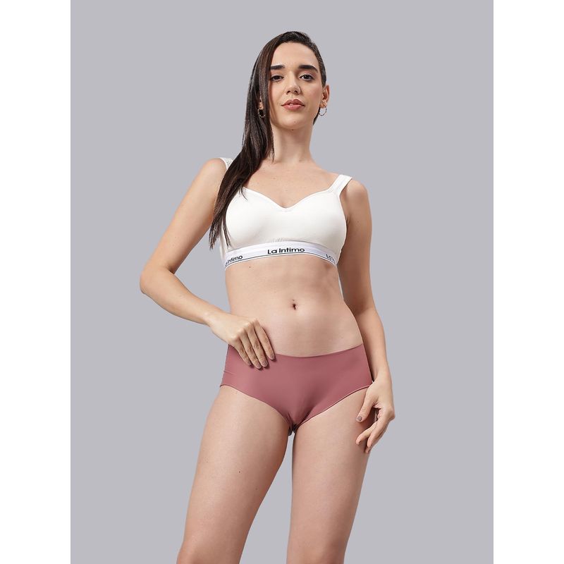 La Intimo Satiny Soft Multi-Colour T-Shirt Bra With Panty (XS)
