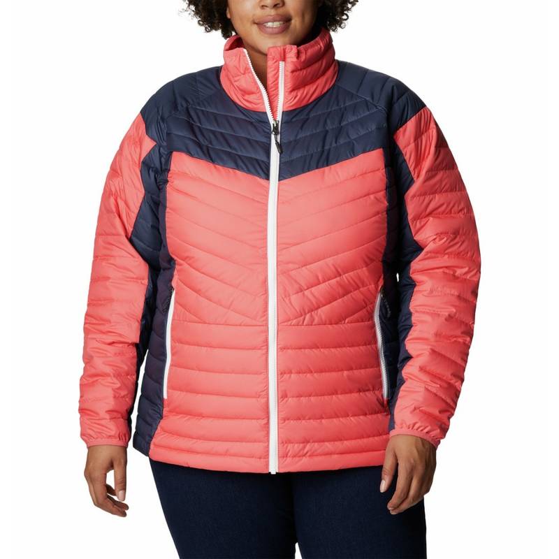 Columbia Women Red Omni-Heat Reflective Powder Lite Down Jacket upto -10°c (M)