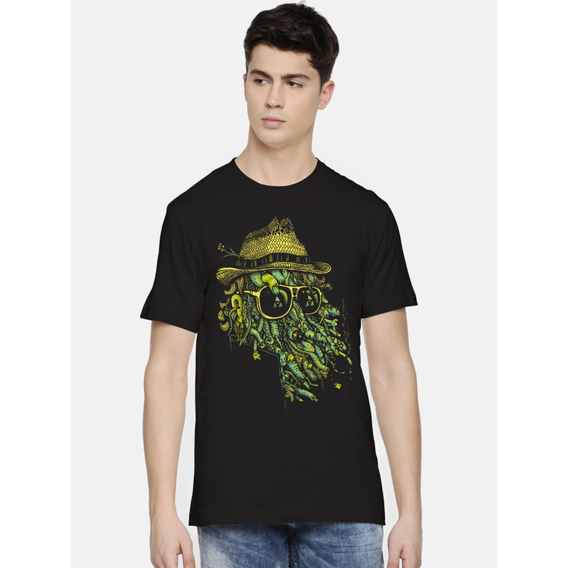 THREADCURRY Vine Life Creative Graphic Printed T-Shirt for Men (M)