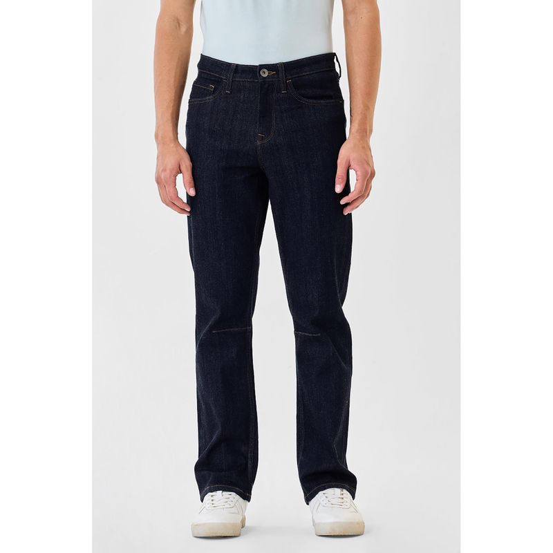 Snitch Dark Blue Denim Straight Fit Jeans for Men (38)
