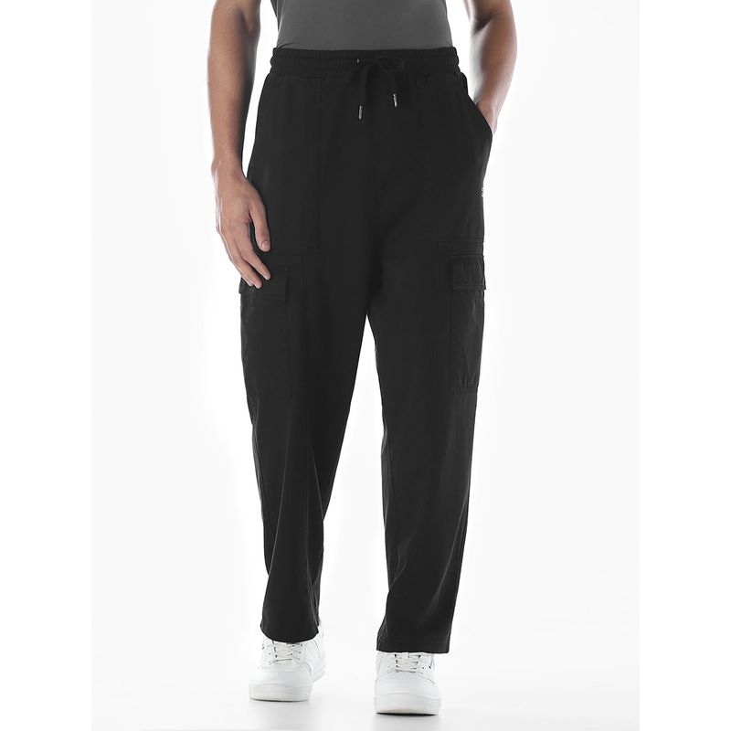 Jack & Jones Men Loose Fit Charcoal Track Pant (L)