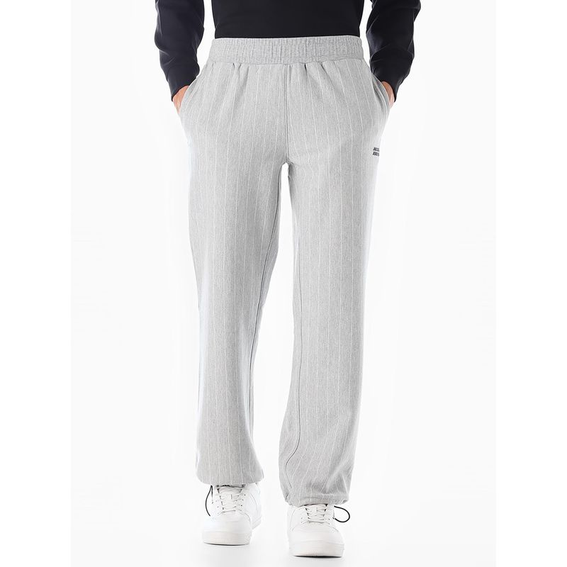 Jack & Jones Men Loose Fit Grey Trackpant (L)