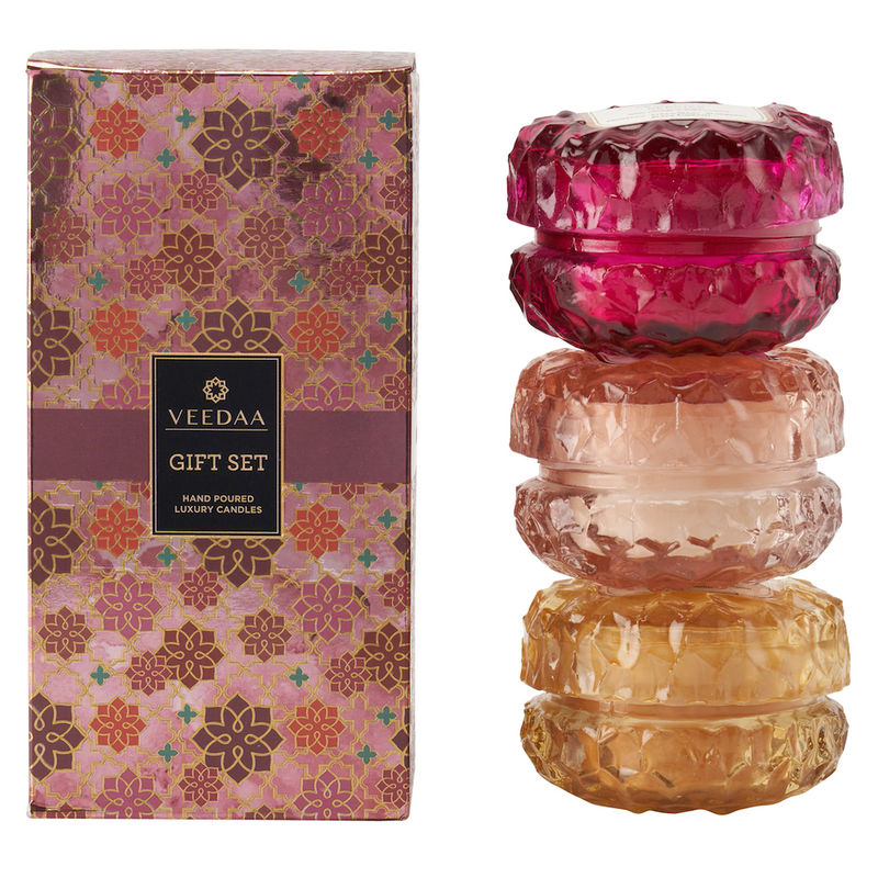 Buy Veedaa Candles Crystal Glass Trio Gift Set Style 1 Online