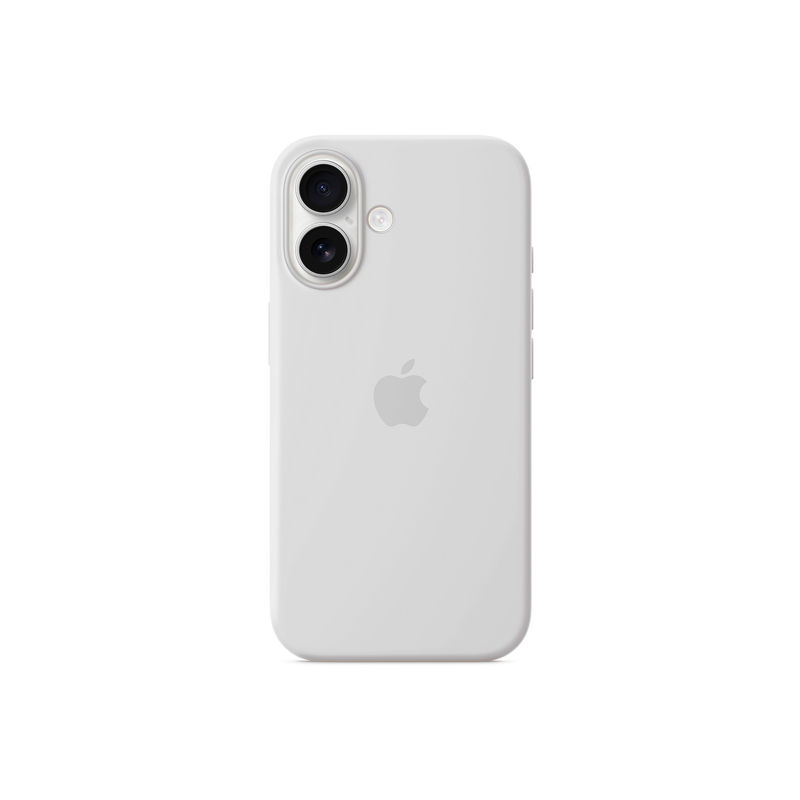 Treemoda White Silicone Flexible Back Case for iPhone 16 (iPhone 16)