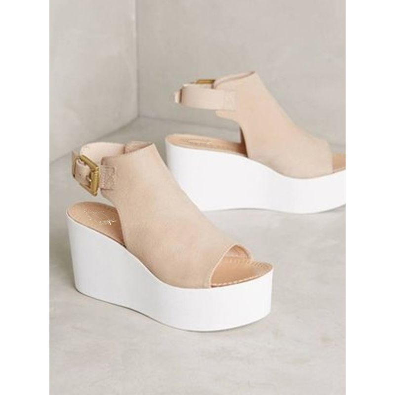 Shoetopia Women Cream Plain Heels (EURO 37)