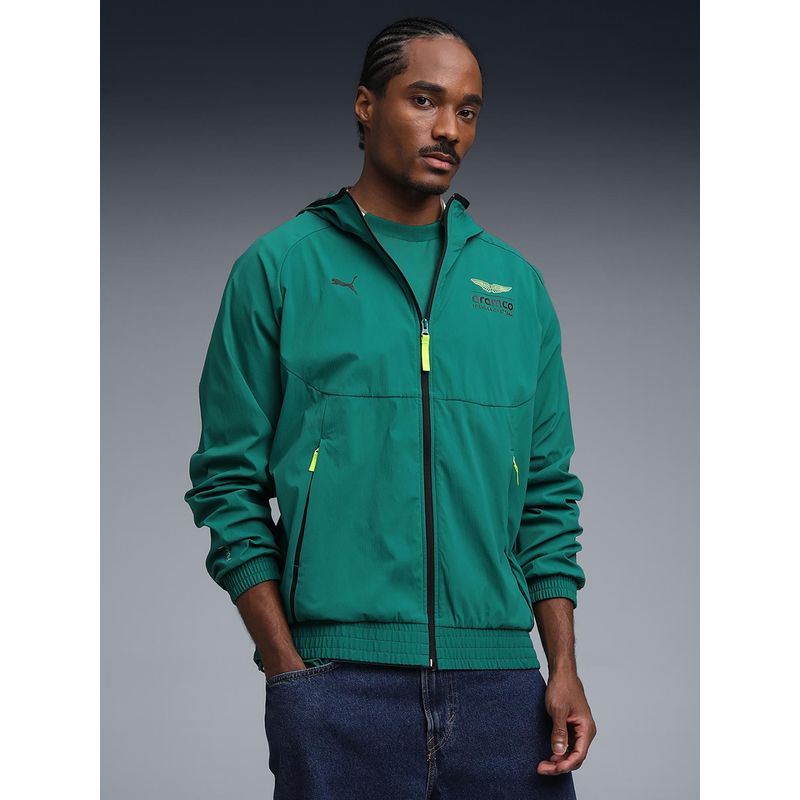 Puma Aston Martin F1 Mens Hooded Jacket - Green (XS)