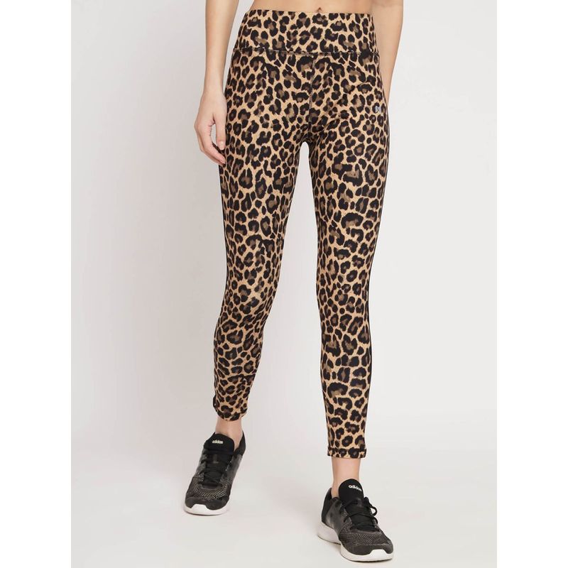 Muscle Torque Leopard Print Workout Tights with High Waist (S)