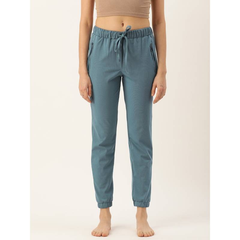 Clt.s Women Blue Slim Fit Joggers (L)