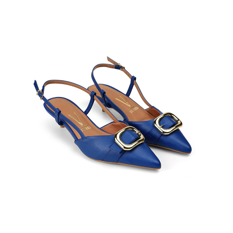 Vizzano Kitten Ankle Strap Sandal Heels Blue (EURO 36)