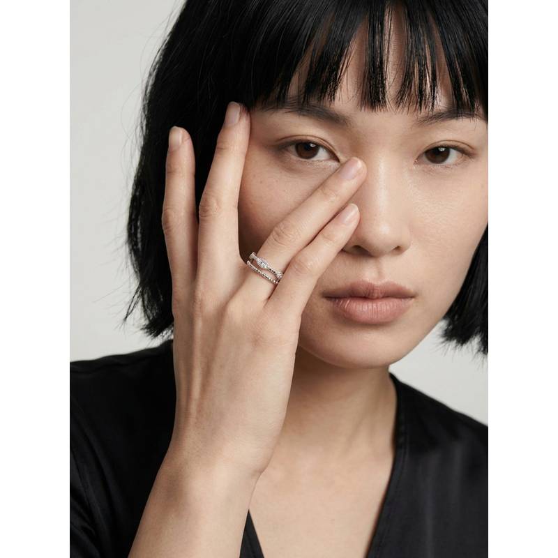 Palmonas Women White Platinum Plating Ring (7)