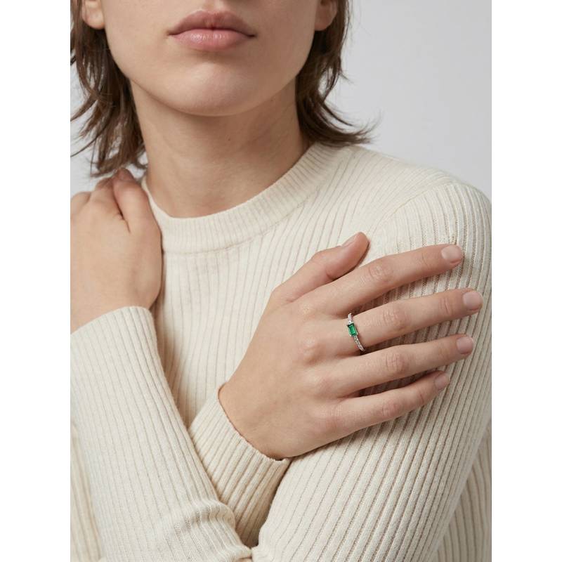 Palmonas Women Green Platinum Plating Ring (7)