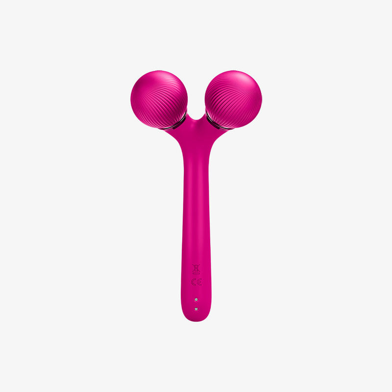 Geske SmartAppGuided Sonic Facial & Body Roller 4 in 1 Derma Roller-Magenta