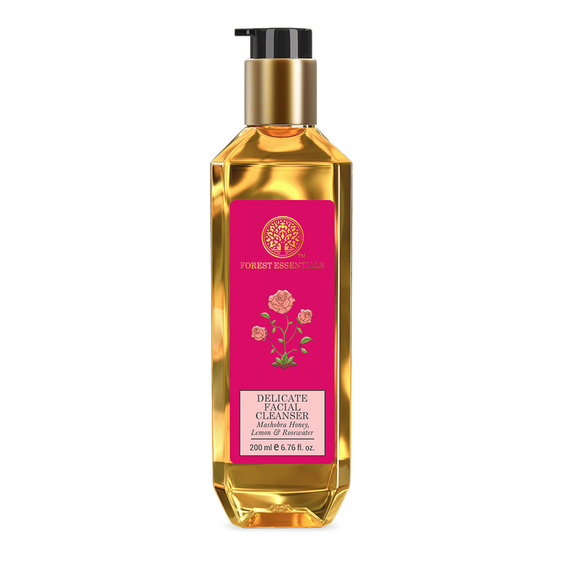 Forest Essentials Delicate Facial Cleanser Mashobra Honey Lemon and Rosewater