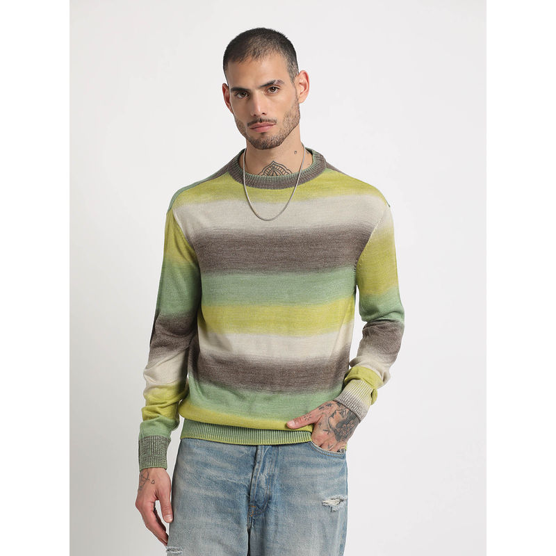THE BEAR HOUSE Mens Multicolor Round Neck Pullover Sweater (XL)