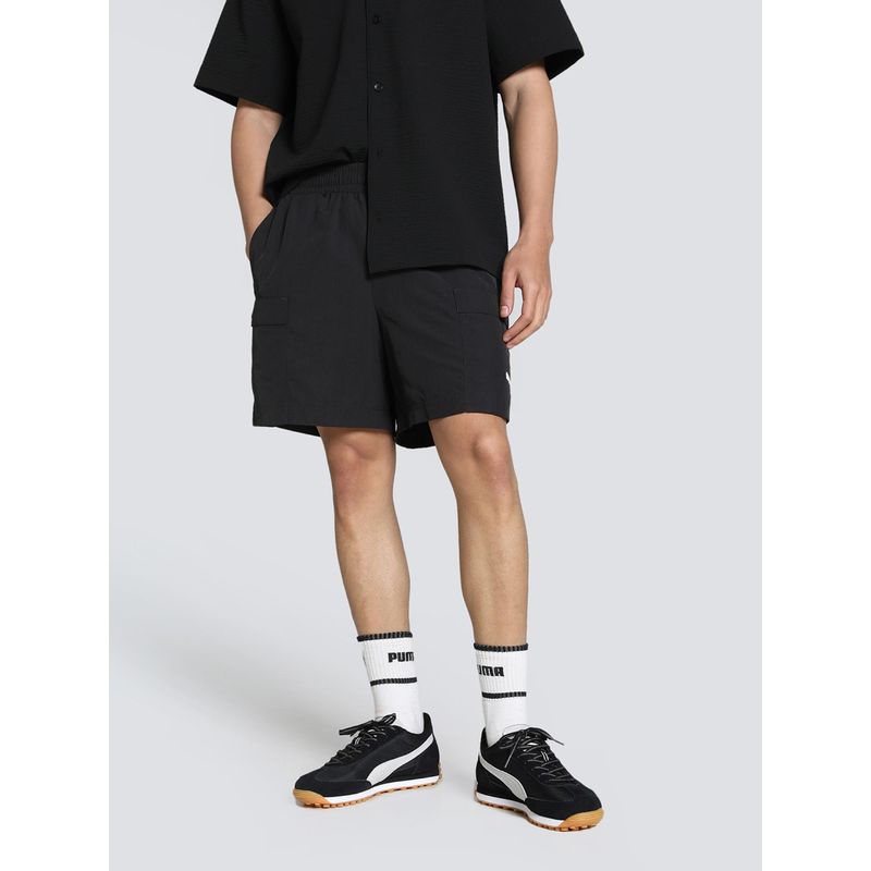 Puma Wardrobe Essentials Relaxed Fit 6 Cargo Men's Black Shorts (XS)