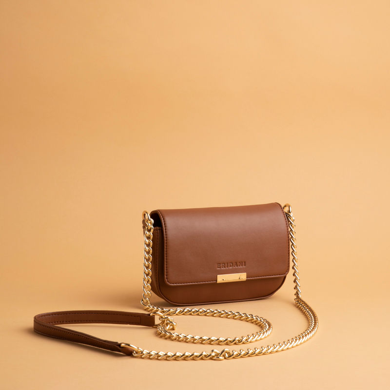 Buy Eridani Tan Sara Mini Sling Bag Online