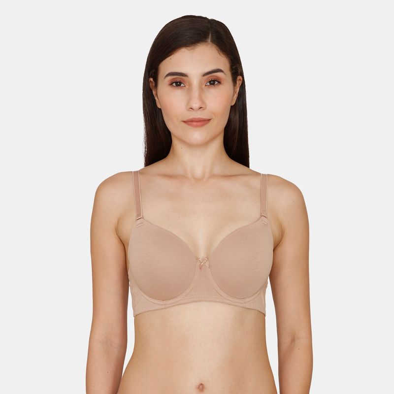 Zivame Padded Wired 3-4Th Coverage T-Shirt Bra - Nude (36B)