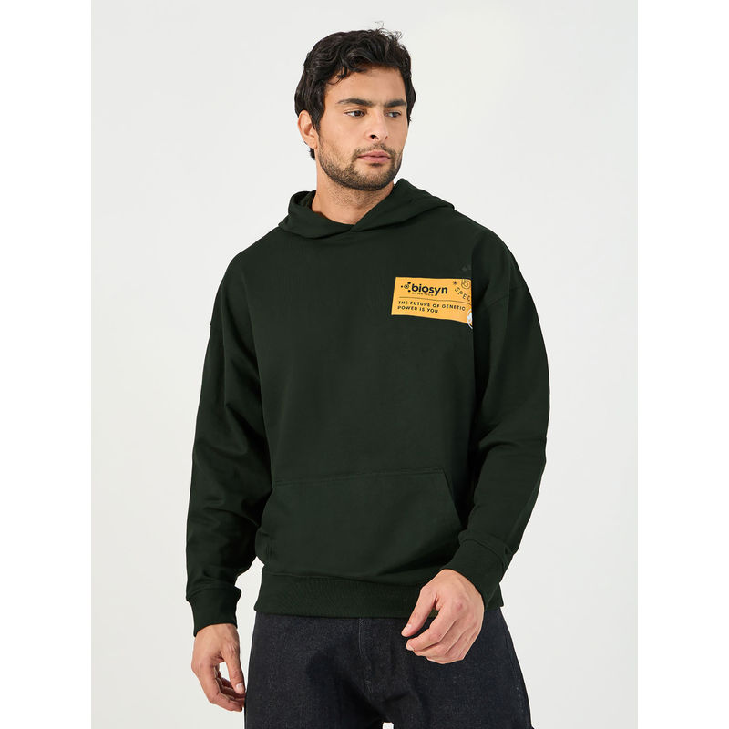 Styli Men Jurassic Park Character Back and Front Print Oversized Hoodie (L)