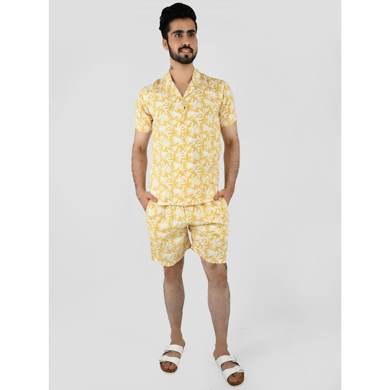 Blissence Yellow Leaf Printed Co-ord Set (S)