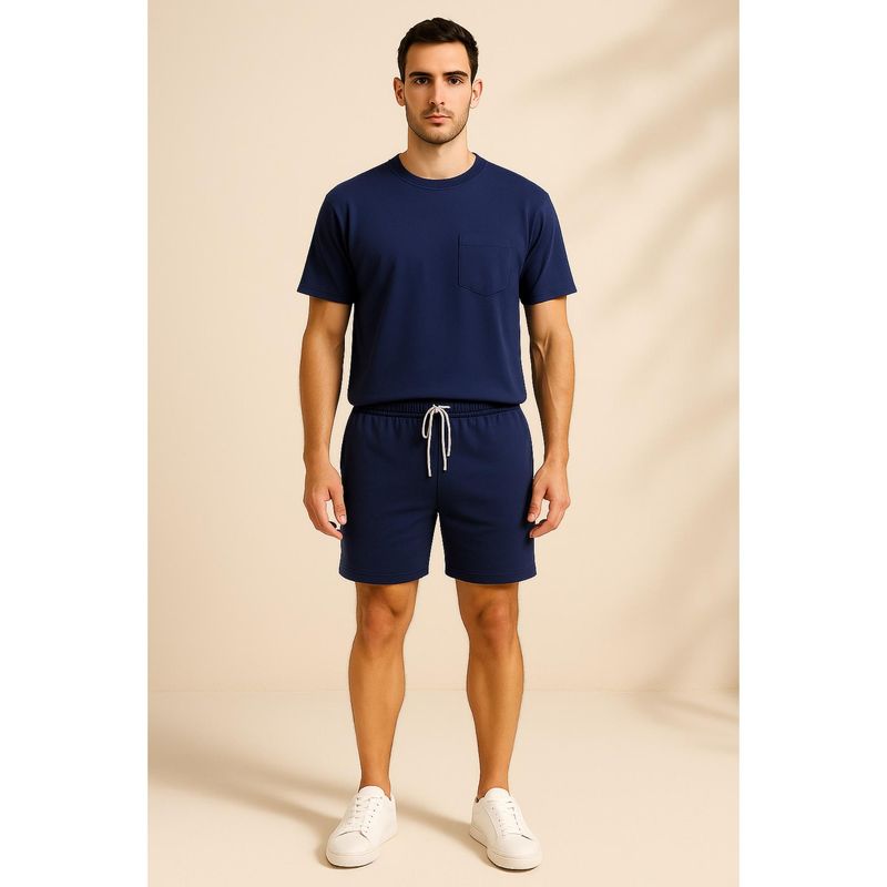 Blissence Navy Blue Knitted Co-ord Set (S)