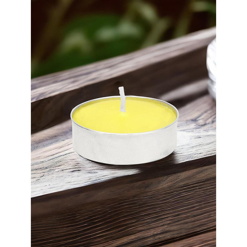 At Home by Nilkamal Lemon Sorbet Scented Wax Tealight Candles Pack Of